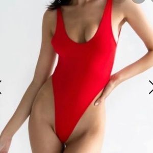 437 Red Harlow One Piece
